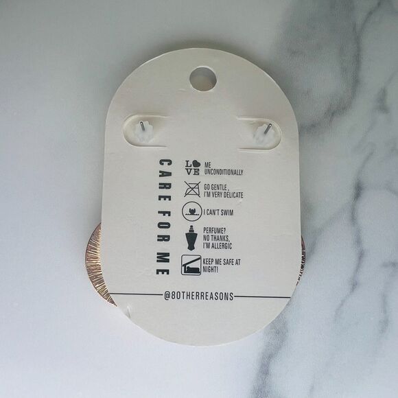 REVOLVE 8 Other Reasons Sassy Studs Gold & Black Lion Head Dangle Earrings - Picture 3 of 4